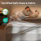Queen Beige Platform Bed Frame Noisefree Headboard