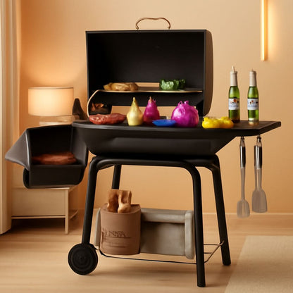 CC1830S Large Capacity Charcoal Grill Offset Smoker