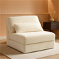 Multifunctional Sleeper Sofa Bed Single Size Beige