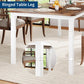 Dining Table Seventy Nine Inch White Brown Farmhouse