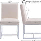 Cream Upholstered Modern Dining Chairs Mid Century SetOf2
