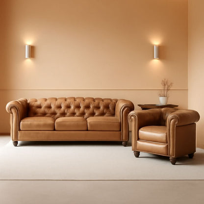 Two Piece Air Leather Sofa Set For Living Room Home Decor-0