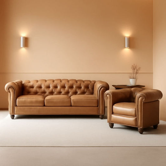 Two Piece Air Leather Sofa Set For Living Room Home Decor-0