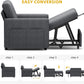SlateGray Convertible Sleeper Sofa Bed With Armrests
