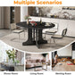 Expandable Charcoal Circular Dining Table 43in 59in