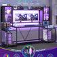 74.8Inch Ergonomically Engineered Gaming Desk LED Lights