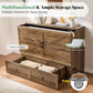 Barnwood Murphy Bed Cabinet Featuring Charging Station