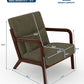 Green Sherpa Upholstered Solid Wood Comfortable Chair