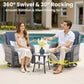 Seven Piece Outdoor Patio Furniture Set with Fire Pit