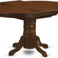 Oval Solid Wood Dining Table With Butterfly Leaf Espresso