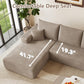 95-Inch Modular Sectional Sofa Sleeper Upholstered