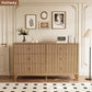 Multifunctional Fluted Storage Dresser 54 Inch Wide