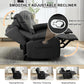 Black Manual Reclining Loveseat With Console Controls