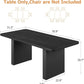 71 Industrial Dining Table Black Metal Platform