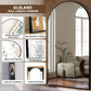Arched Architectural Mirror 71Inch Aluminum Alloy Black