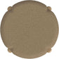 Luna Modern Round Ottoman in Brown Boucle, 22 Inches