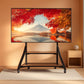 Rolling TV Floor Stand With Adjustable Shelving Unit