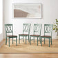 Shelby Distressed Teal XBack Dining Room Chairs Set of 4