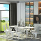 Tolix Style Metal Dining Chair White Stackable Set Of 4