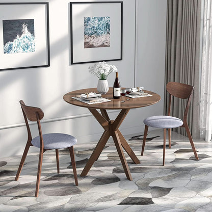 Round Dining Table Set 36 Inch With Cushioned Chairs