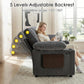58 In Sleeper Sofa Bed DarkGrey Foldable Side Table Space Saving