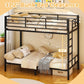 Black Twin Over Twin Reinforced Steel Frame Bunk Bed