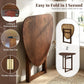 Walnut 31.5 Inch Folding Dining Table Compact Space Saver