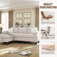 Seventy EightInch Beige Linen Sectional Sofa Storage
