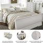 Queen White Louis Philippe Sleigh Bed Frame With Slats