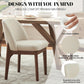 Beige Upholstered Dining Chairs Set With Rubberwood
