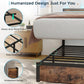 Full Size Bed Frame With Storage Drawers Charging Station