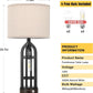 Obsidian Living Room Table Lamp Three Way Dimmable USB Outlet-4