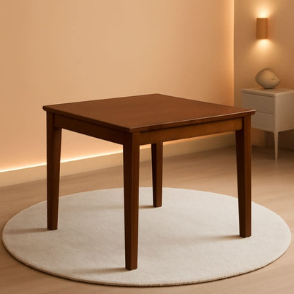 Walnut Wood Square Dining Table 36 Inches Modern Antique