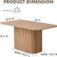 Contemporary 63 Inches Dining Table Rounded Corners