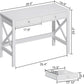 40 Inch White Computer Desk For Home Office Use And Study-1