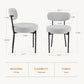 CharcoalGrey Boucle Dining Chair Set Midcentury Backrest