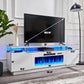 White 36-Inch Electric Fireplace TV Stand With 70-Inch LED Entertainment Center