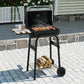 Portable Charcoal Grill With Collapsible Side Table