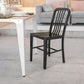 Commercial Grade Black Metal Indoor Outdoor Dining Chair