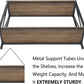 Industrial Oak Rustic Sofa Console Table Two Tiered