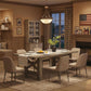 Rustic Gray Solid Wood Long Rectangular Dining Table