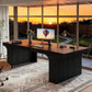 70 Inch Black Contoured Executive Desk Home Office Pro-2