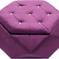 Purple Velvet Storage Ottoman With Hidden Compartment