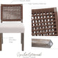 Beige Linen Upholstered Dining Chairs Midcentury Modern