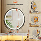 Corner Vanity Desk With Rotating Mirror Illumination