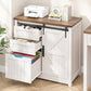White Farmhouse Lateral File Cabinet Adjustable Shelves