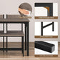 Stainless Steel Space Saving Dining Room Table Set Four