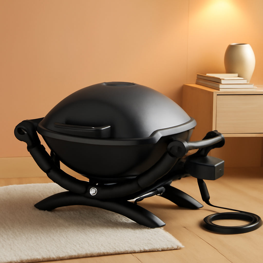 Weber Q1400 Electric Grill Charcoal Gray Slate Portable