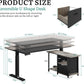 L Shaped Multifunctional Standing Desk 70Inch Adjustable