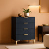 4 Drawer Black Wood Dresser For Bedroom Living Room-0